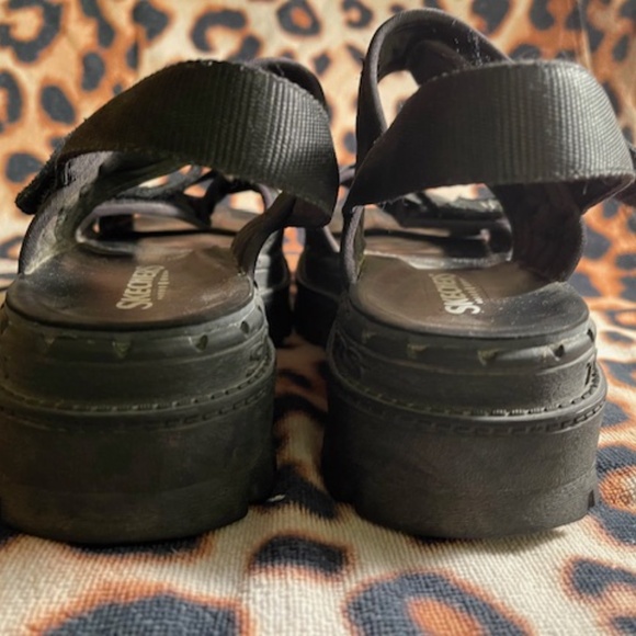 Vtg Y2K Skechers black platform grunge sandals - Picture 4 of 6
